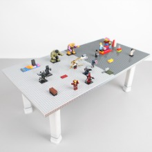 레고 블럭 유아 책상 레고판 테이블 2칸디자인키노